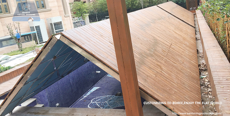 Folding Pool Cover Automatic Pool Covers Deck Steel Frame